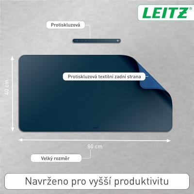 Mapa birou albastru inchis, 80 x 40 cm, Leitz